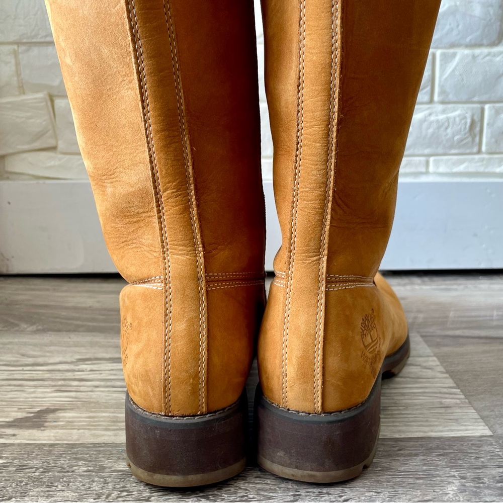 Timberland Premium 14 Inch Knee-High Lace-Up Boots in Wheat Nubuck Size 7.5 - Picture 11 of 16